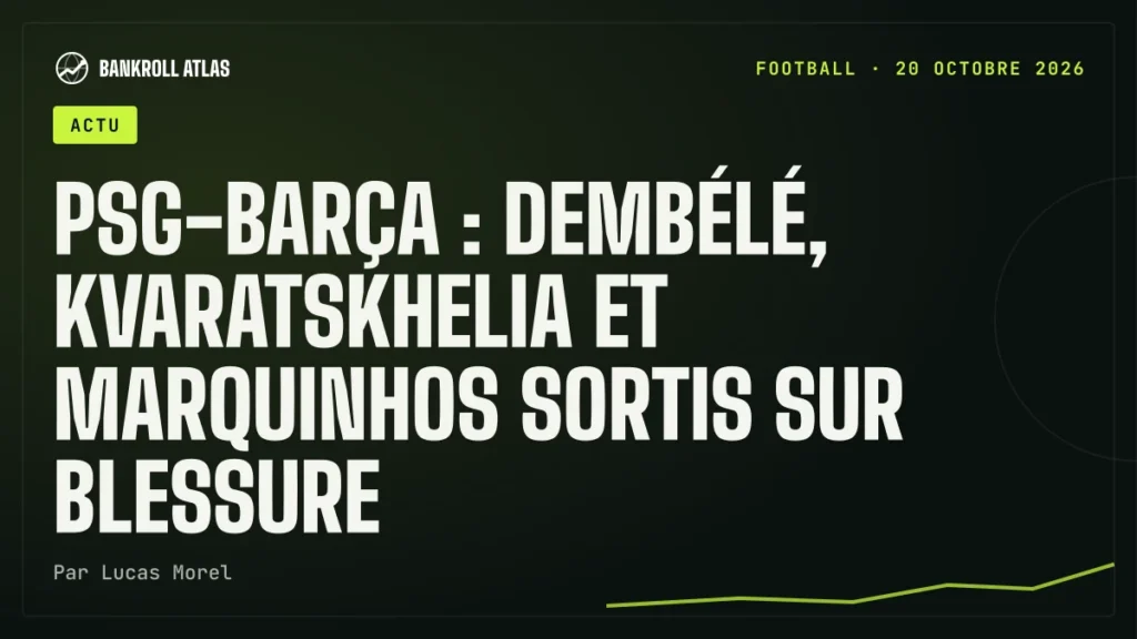 PSG-Barça : Dembélé, Kvaratskhelia et Marquinhos sortis sur blessure