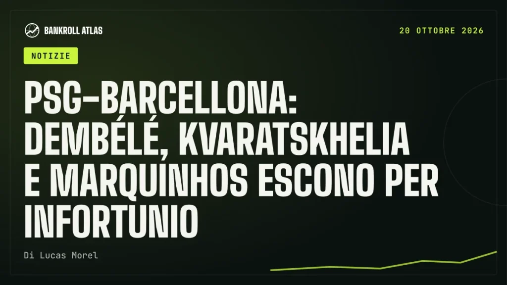 PSG-Barcellona: Dembélé, Kvaratskhelia e Marquinhos escono per infortunio