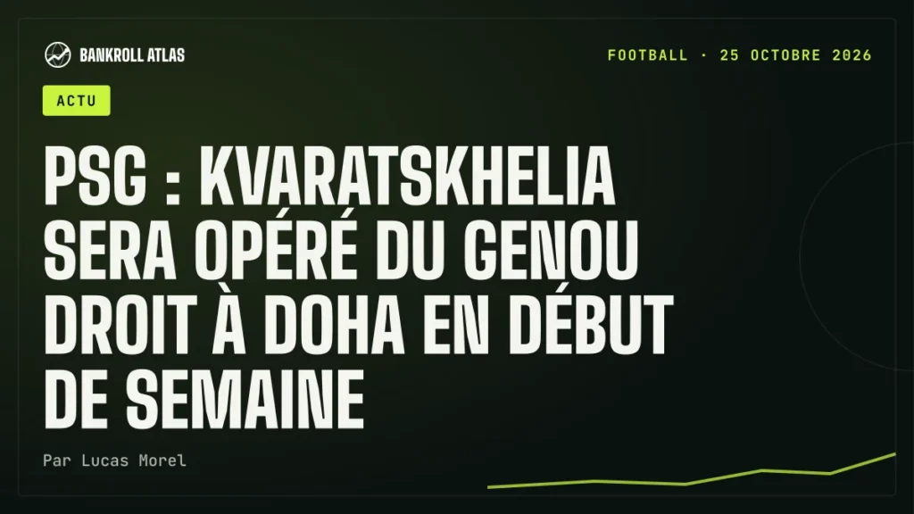 PSG : Kvaratskhelia sera opéré du genou droit à Doha en début de semaine