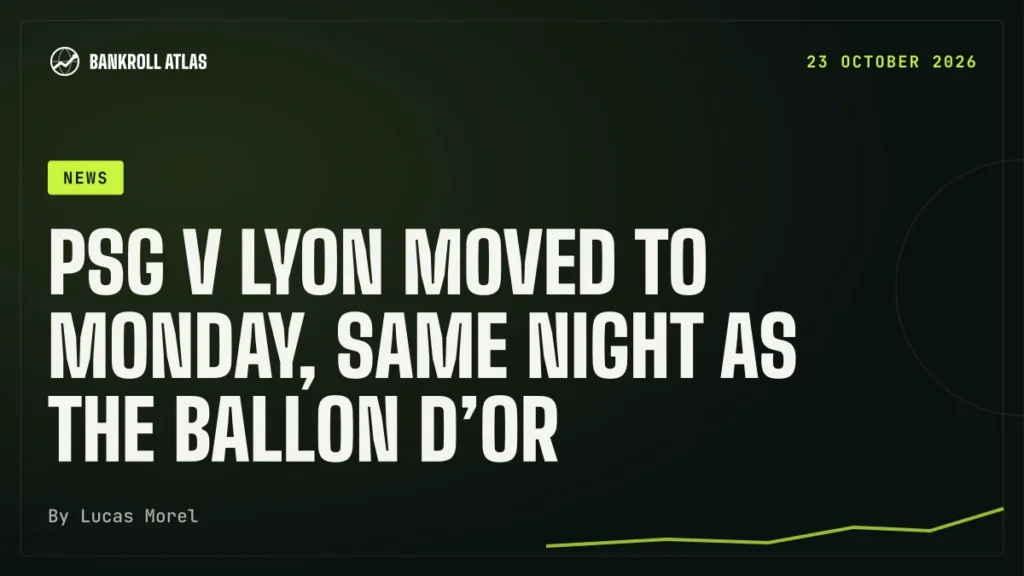 PSG v Lyon moved to Monday, same night as the Ballon d’Or