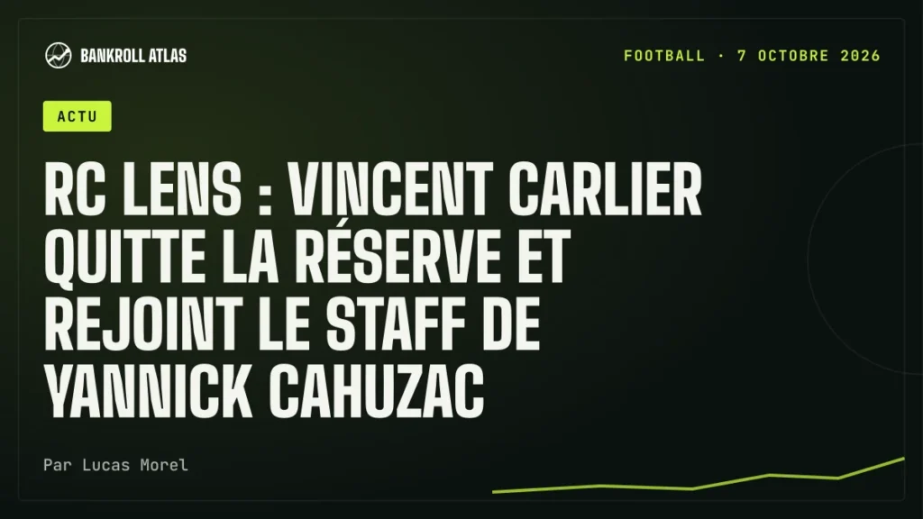 RC Lens : Vincent Carlier quitte la réserve et rejoint le staff de Yannick Cahuzac