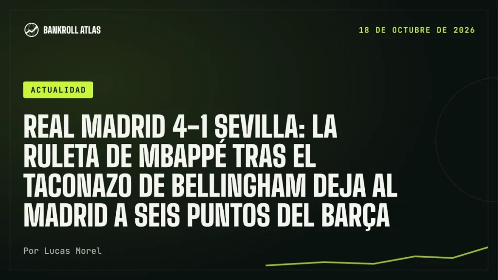 Real Madrid 4-1 Sevilla: la ruleta de Mbappé tras el taconazo de Bellingham deja al Madrid a seis puntos del Barça