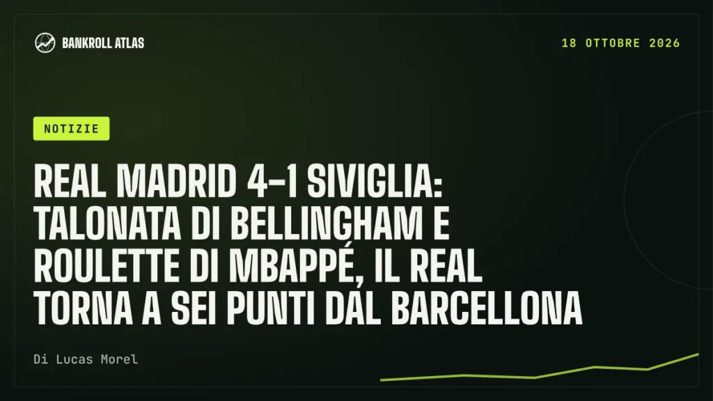 Real Madrid 4-1 Siviglia: talonata di Bellingham e roulette di Mbappé, il Real torna a sei punti dal Barcellona