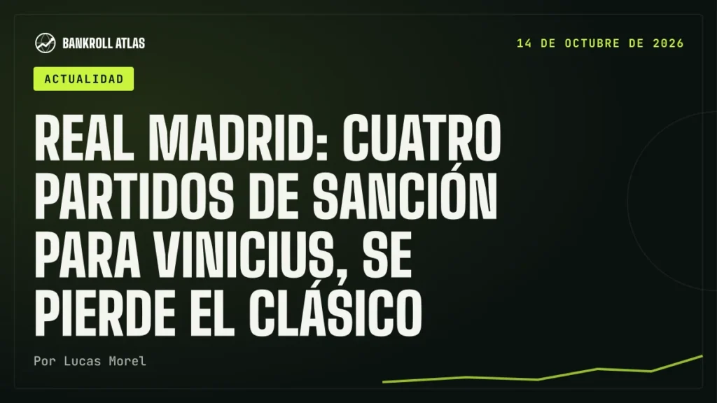 Real Madrid: cuatro partidos de sanción para Vinicius, se pierde el Clásico