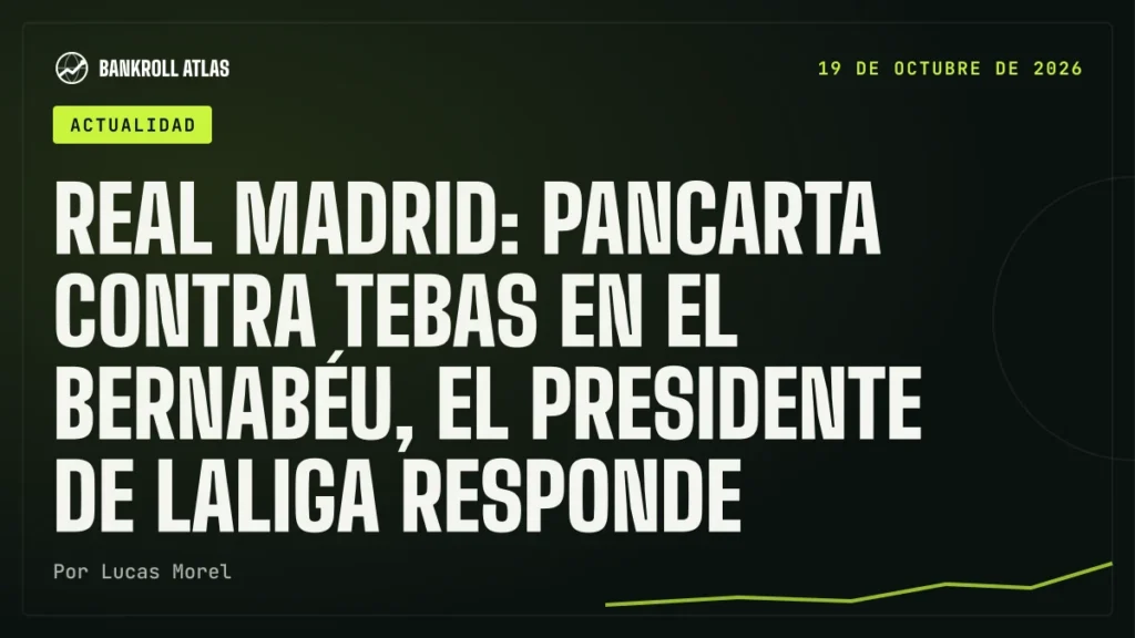 Real Madrid: pancarta contra Tebas en el Bernabéu, el presidente de LaLiga responde