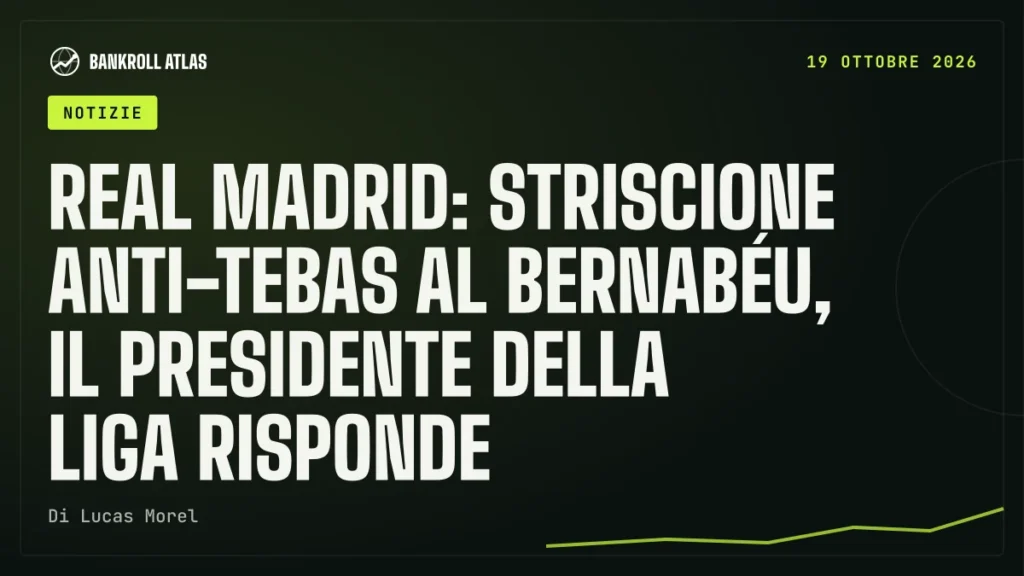 Real Madrid: striscione anti-Tebas al Bernabéu, il presidente della Liga risponde