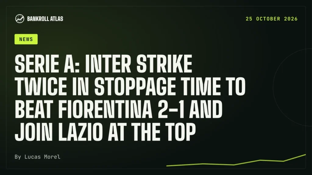 Serie A: Inter strike twice in stoppage time to beat Fiorentina 2-1 and join Lazio at the top