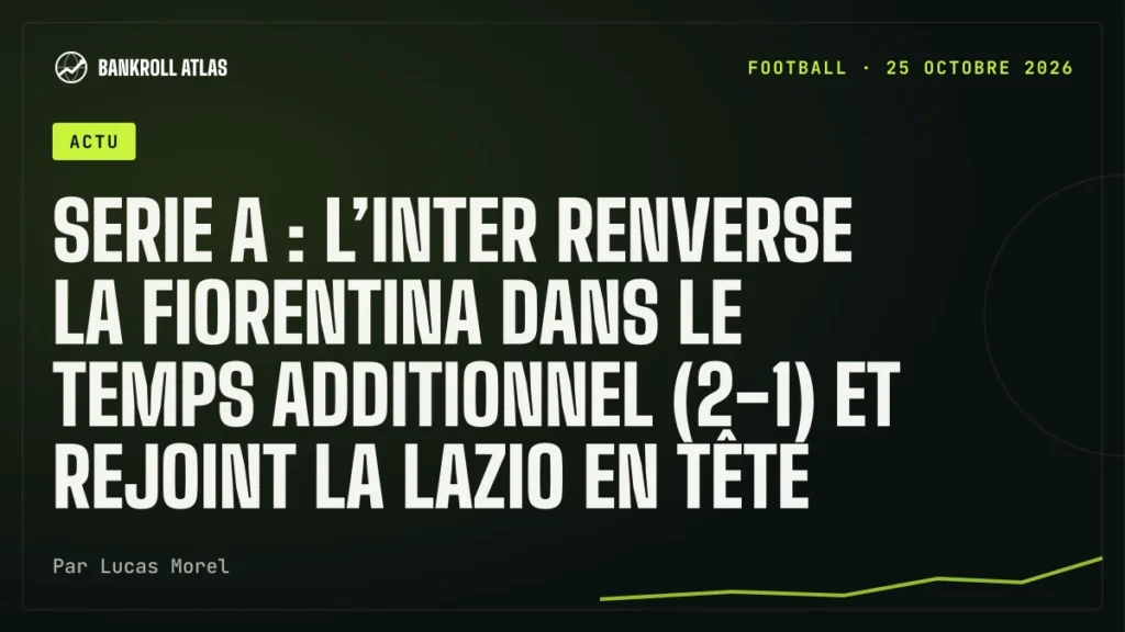 Serie A : l’Inter renverse la Fiorentina dans le temps additionnel (2-1) et rejoint la Lazio en tête