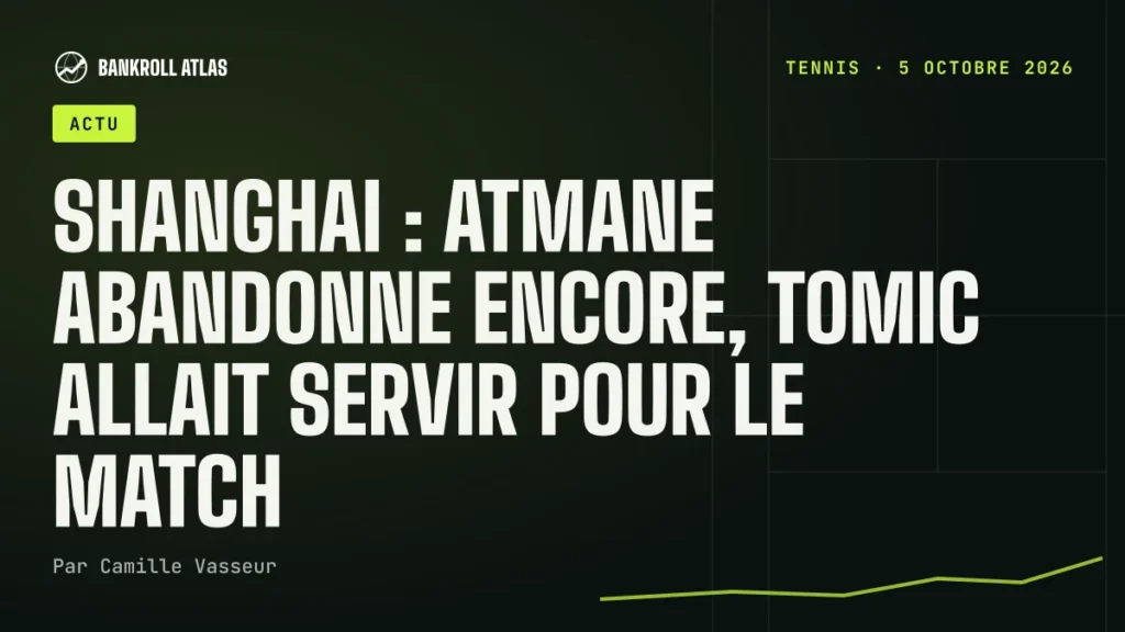 Shanghai : Atmane abandonne encore, Tomic allait servir pour le match