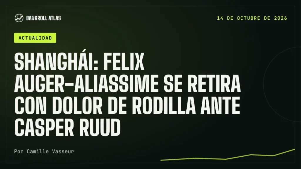 Shanghái: Felix Auger-Aliassime se retira con dolor de rodilla ante Casper Ruud