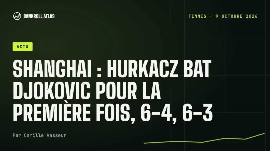 Shanghai : Hurkacz bat Djokovic pour la première fois, 6-4, 6-3