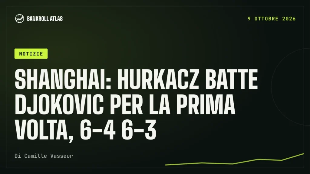 Shanghai: Hurkacz batte Djokovic per la prima volta, 6-4 6-3