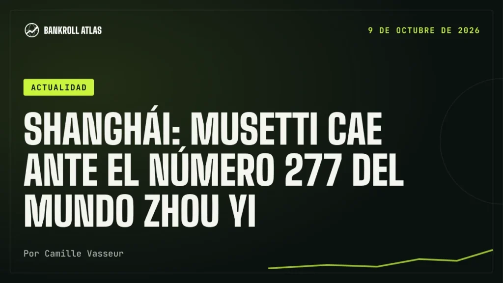 Shanghái: Musetti cae ante el número 277 del mundo Zhou Yi