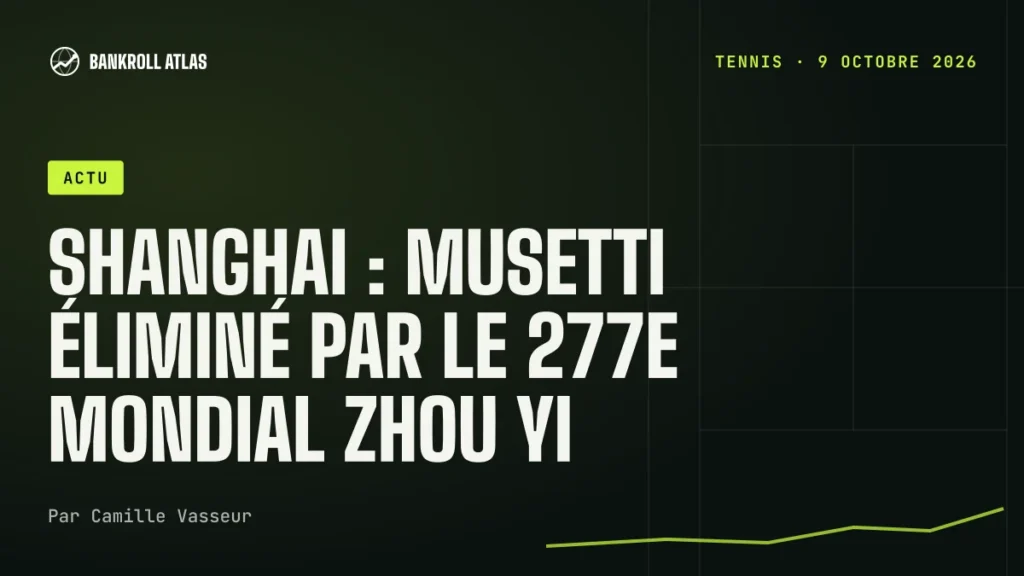 Shanghai : Musetti éliminé par le 277e mondial Zhou Yi