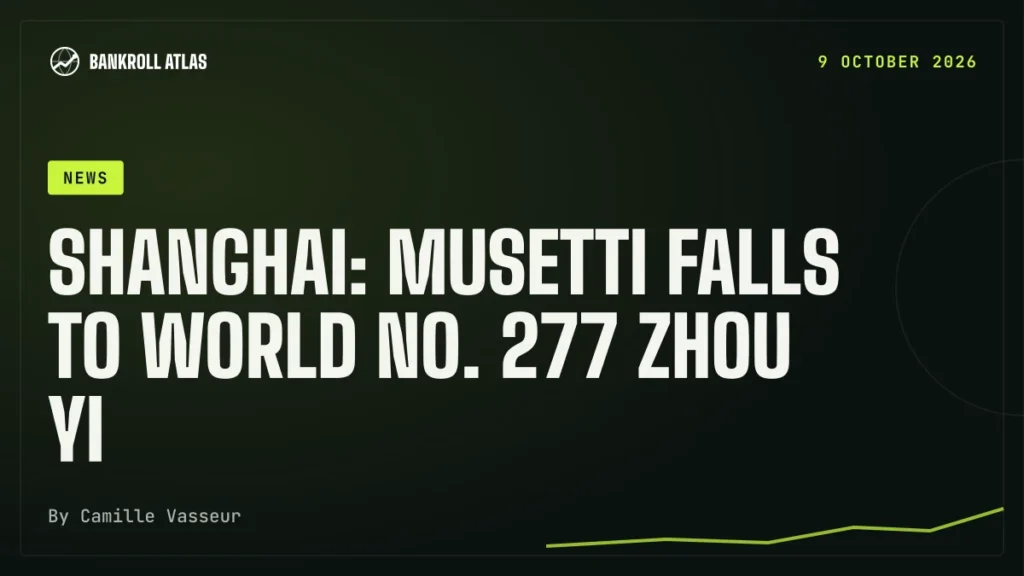 Shanghai: Musetti falls to world No. 277 Zhou Yi
