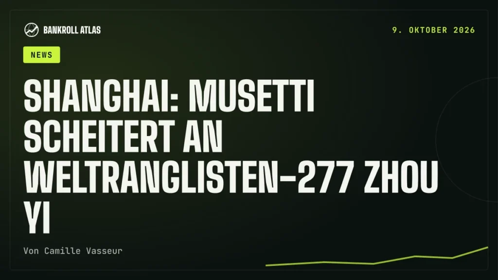 Shanghai: Musetti scheitert an Weltranglisten-277 Zhou Yi
