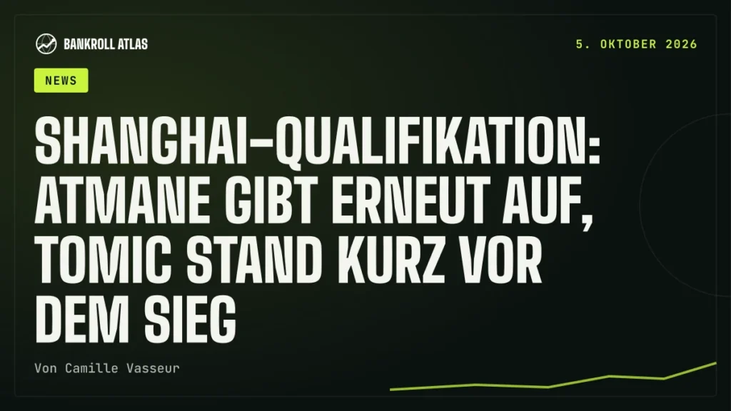 Shanghai-Qualifikation: Atmane gibt erneut auf, Tomic stand kurz vor dem Sieg