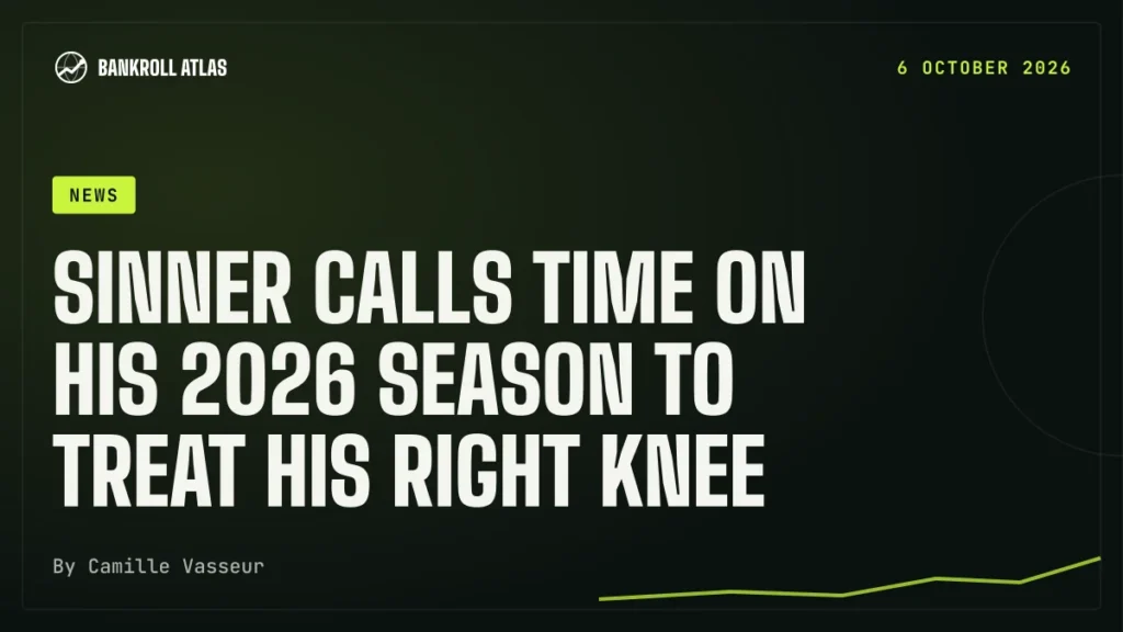 Sinner calls time on his 2026 season to treat his right knee