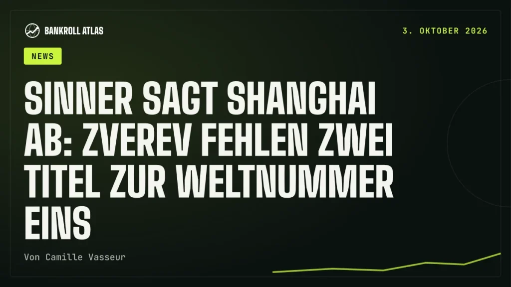 Sinner sagt Shanghai ab: Zverev fehlen zwei Titel zur Weltnummer eins
