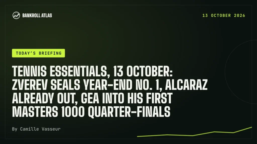 Tennis essentials, 13 October: Zverev seals year-end No. 1, Alcaraz already out, Gea into his first Masters 1000 quarter-finals