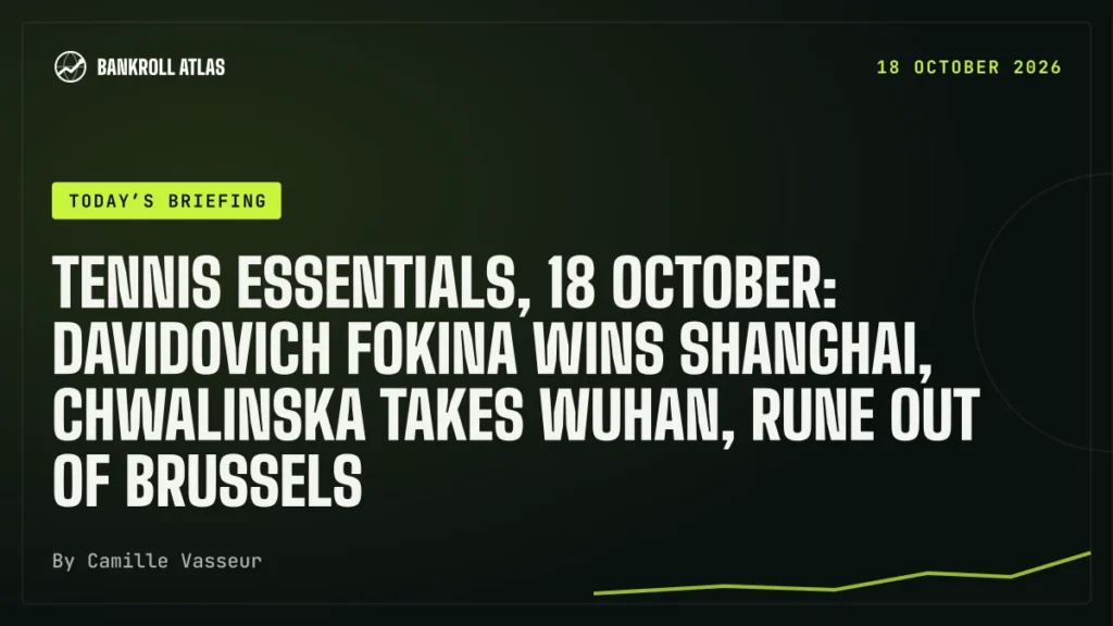 Tennis essentials, 18 October: Davidovich Fokina wins Shanghai, Chwalinska takes Wuhan, Rune out of Brussels
