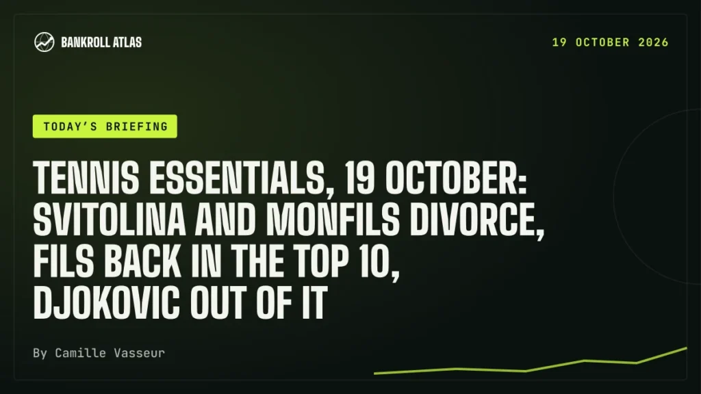 Tennis essentials, 19 October: Svitolina and Monfils divorce, Fils back in the top 10, Djokovic out of it