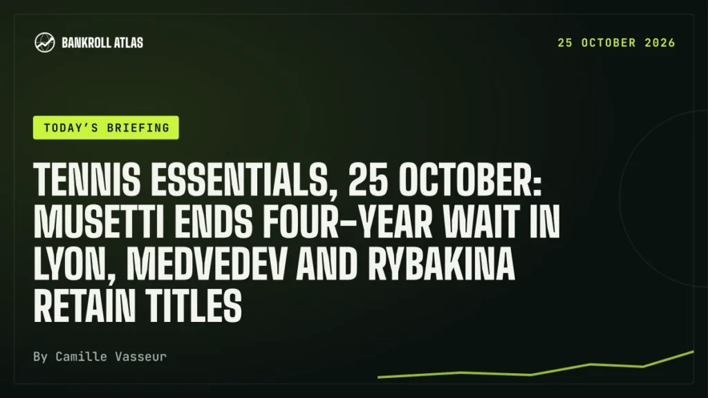 Tennis essentials, 25 October: Musetti ends four-year wait in Lyon, Medvedev and Rybakina retain titles