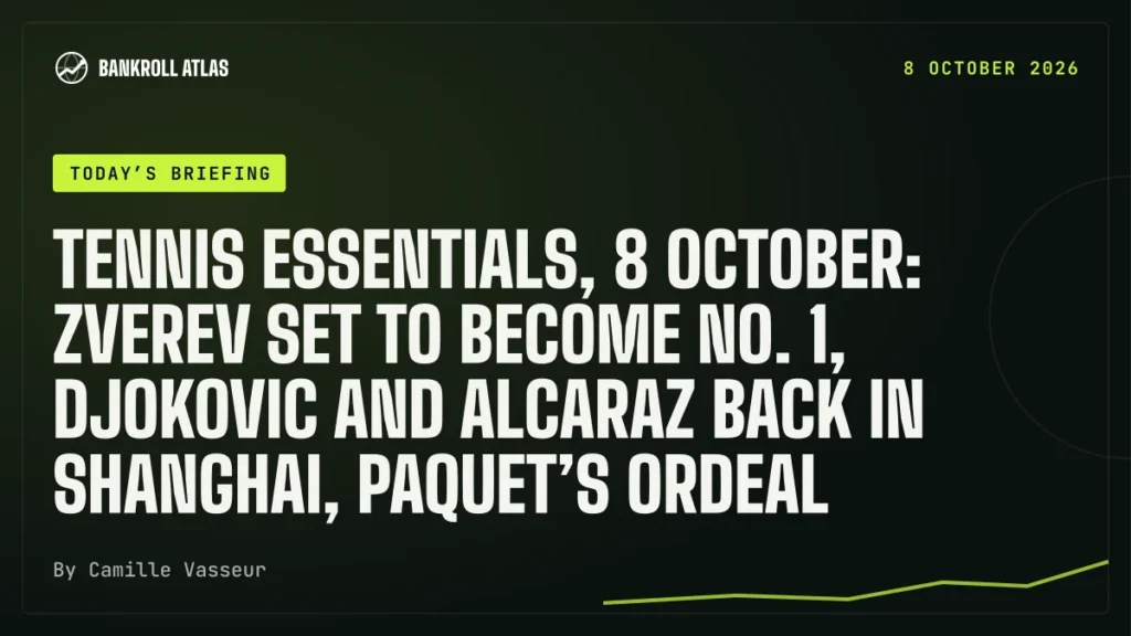 Tennis essentials, 8 October: Zverev set to become No. 1, Djokovic and Alcaraz back in Shanghai, Paquet’s ordeal