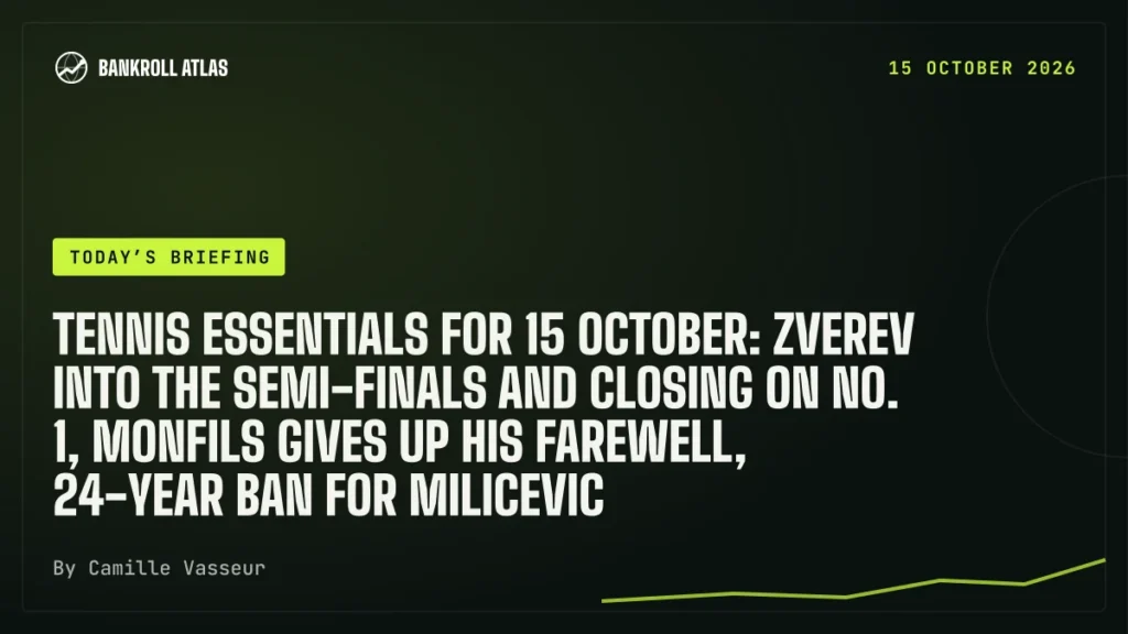 Tennis essentials for 15 October: Zverev into the semi-finals and closing on No. 1, Monfils gives up his farewell, 24-year ban for Milicevic
