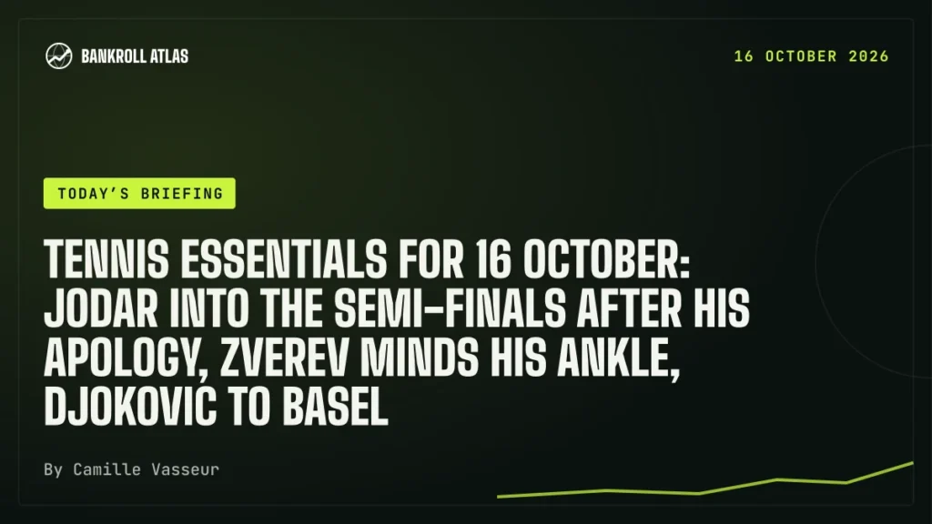 Tennis essentials for 16 October: Jodar into the semi-finals after his apology, Zverev minds his ankle, Djokovic to Basel