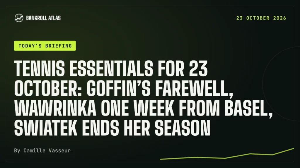 Tennis essentials for 23 October: Goffin’s farewell, Wawrinka one week from Basel, Swiatek ends her season