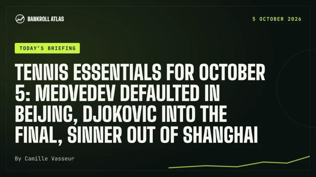 Tennis essentials for October 5: Medvedev defaulted in Beijing, Djokovic into the final, Sinner out of Shanghai