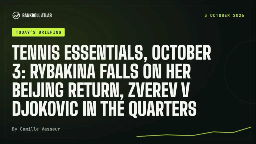 Tennis essentials, October 3: Rybakina falls on her Beijing return, Zverev v Djokovic in the quarters