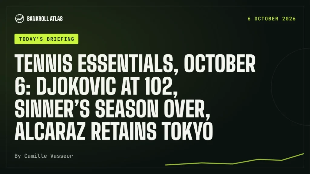 Tennis essentials, October 6: Djokovic at 102, Sinner’s season over, Alcaraz retains Tokyo
