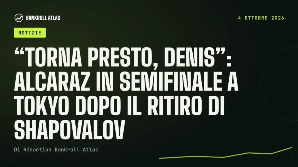 “Torna presto, Denis”: Alcaraz in semifinale a Tokyo dopo il ritiro di Shapovalov
