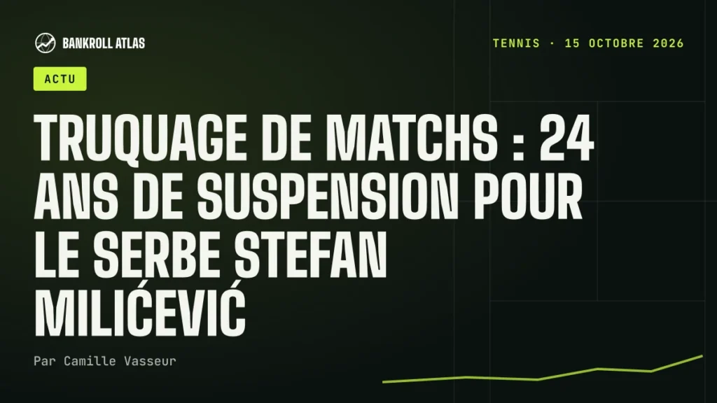 Truquage de matchs : 24 ans de suspension pour le Serbe Stefan Milićević