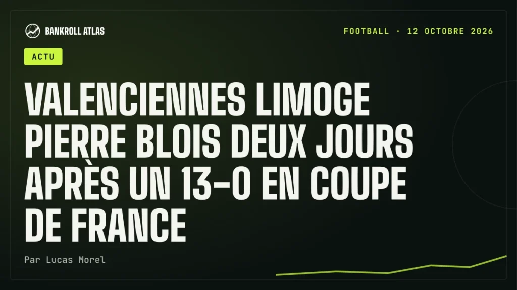 Valenciennes limoge Pierre Blois deux jours après un 13-0 en Coupe de France