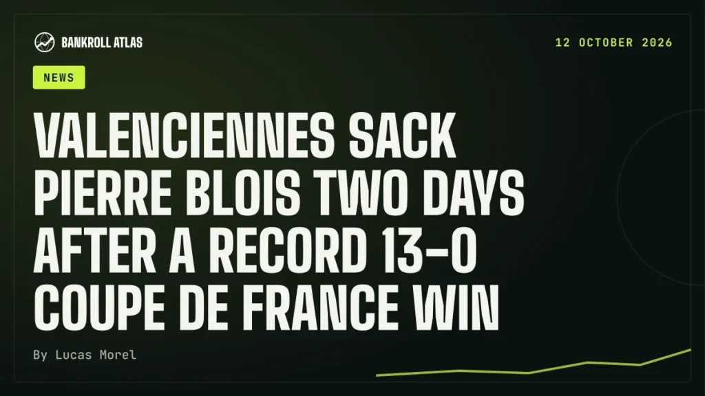 Valenciennes sack Pierre Blois two days after a record 13-0 Coupe de France win