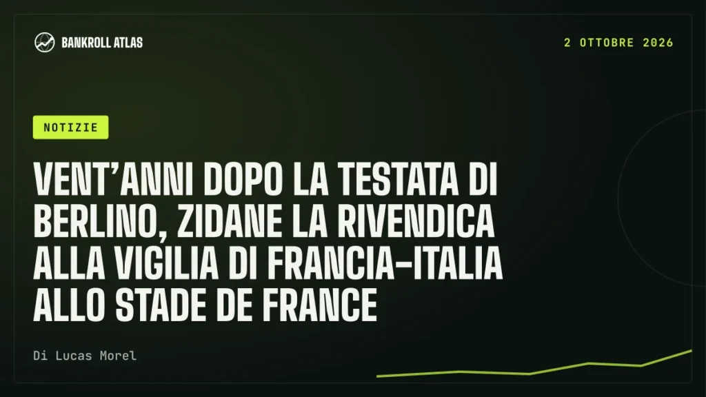 Vent’anni dopo la testata di Berlino, Zidane la rivendica alla vigilia di Francia-Italia allo Stade de France