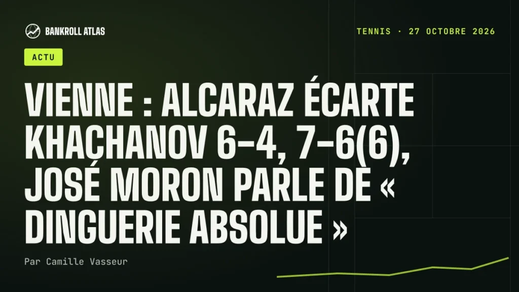 Vienne : Alcaraz écarte Khachanov 6-4, 7-6(6), José Moron parle de « dinguerie absolue »