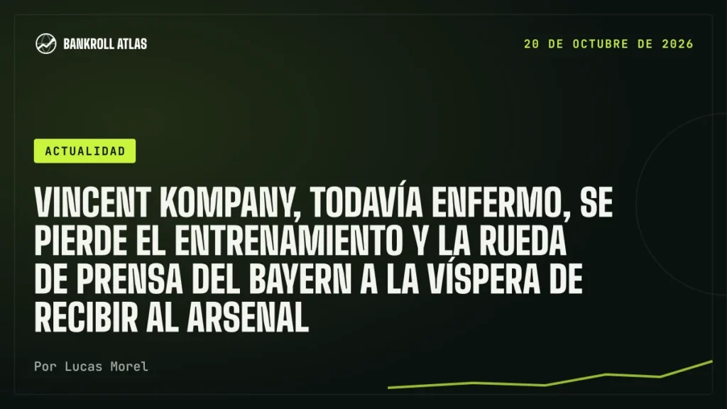 Vincent Kompany, todavía enfermo, se pierde el entrenamiento y la rueda de prensa del Bayern a la víspera de recibir al Arsenal