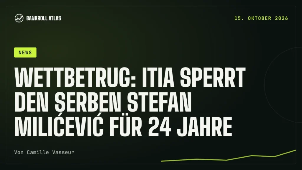 Wettbetrug: ITIA sperrt den Serben Stefan Milićević für 24 Jahre