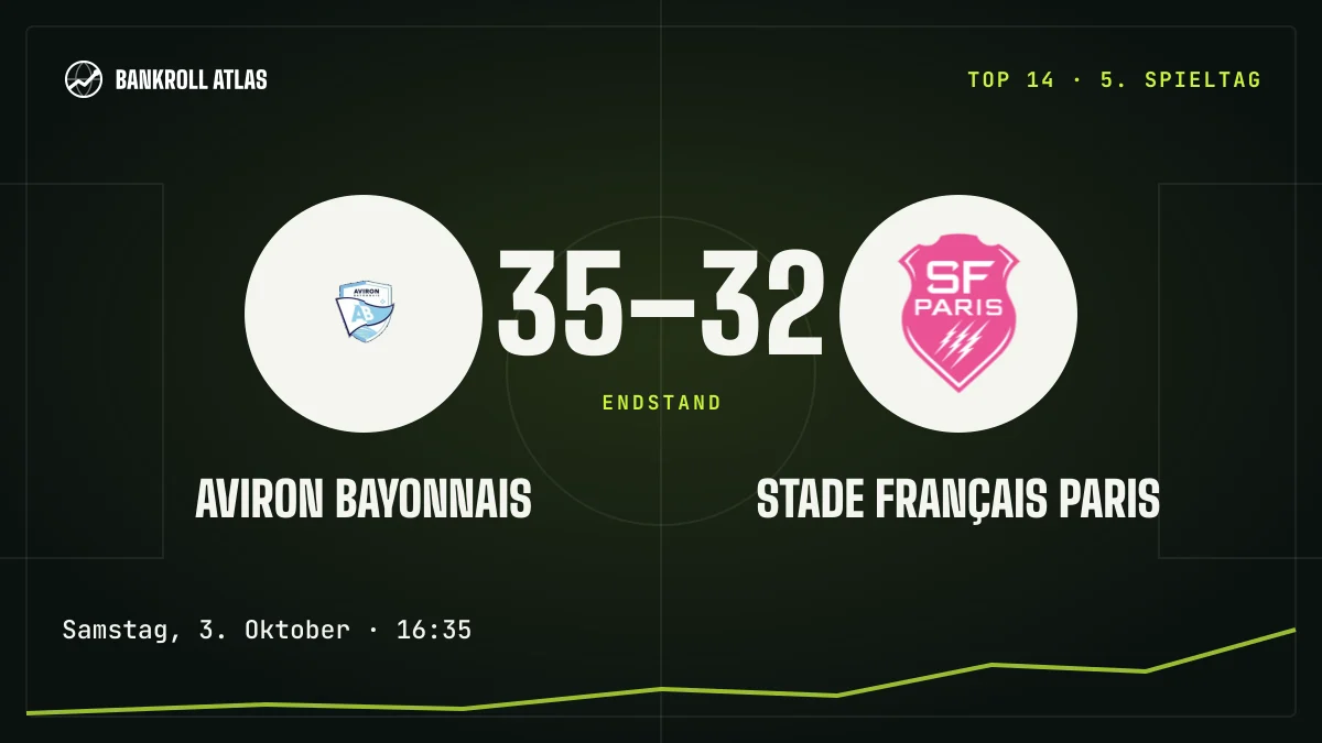 Aviron Bayonnais – Stade Français Paris · Top 14 · 35-32