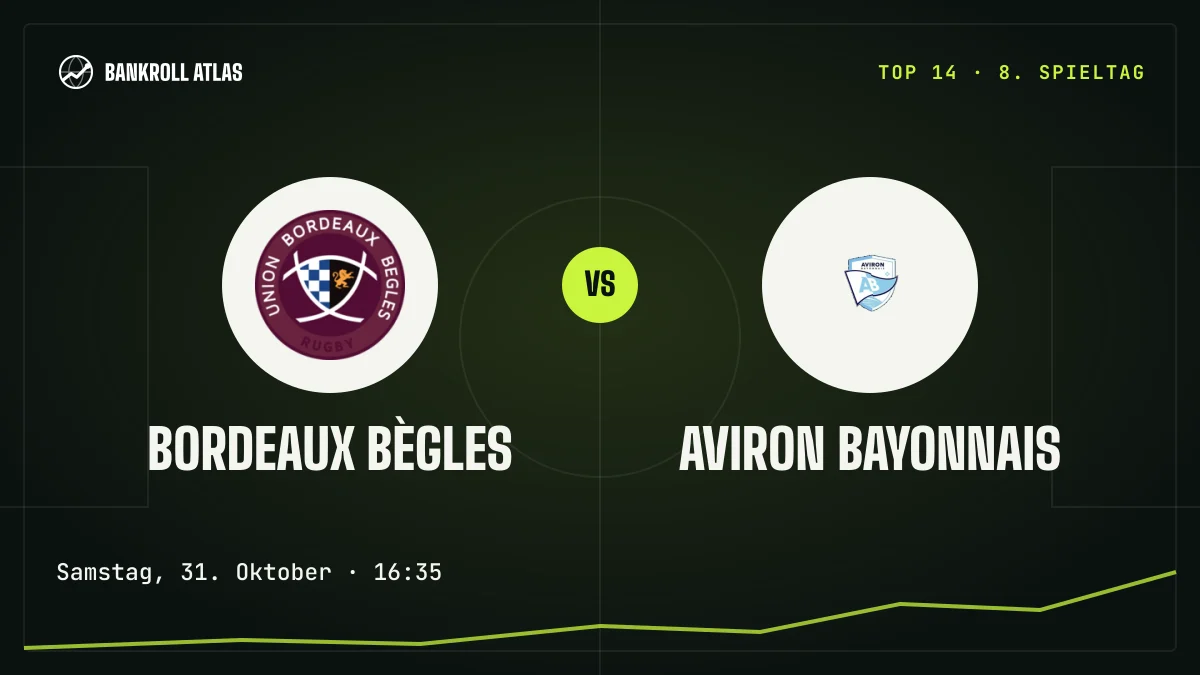 Bordeaux Bègles – Aviron Bayonnais · Top 14 · Samstag, 31. Oktober · 16:35