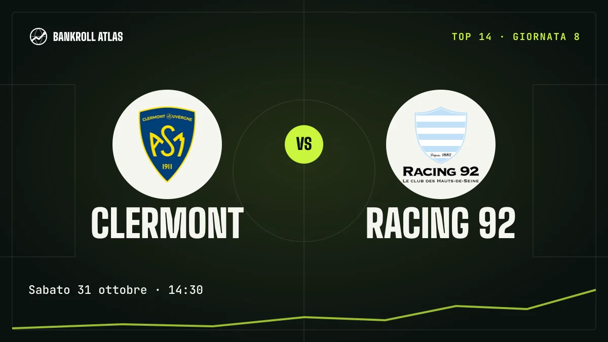 Clermont – Racing 92 · Top 14 · Sabato 31 ottobre · 14:30