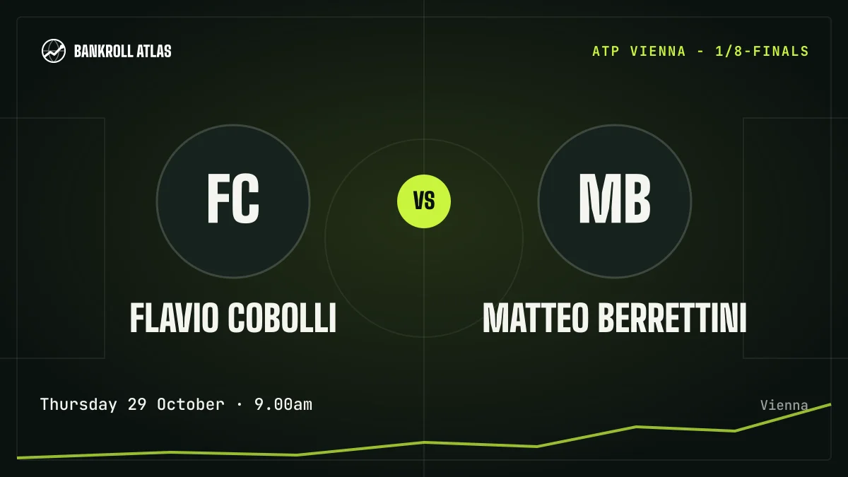 Flavio Cobolli – Matteo Berrettini · ATP · Thursday 29 October · 9.00am