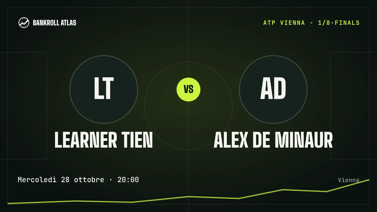 Learner Tien – Alex De Minaur · ATP · Mercoledì 28 ottobre · 20:00