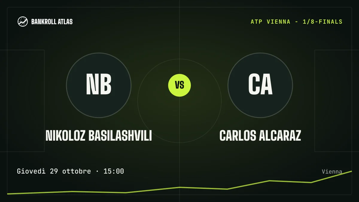 Nikoloz Basilashvili – Carlos Alcaraz · ATP · Giovedì 29 ottobre · 15:00