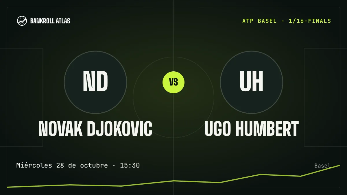 Novak Djokovic – Ugo Humbert · ATP · Miércoles 28 de octubre · 15:30