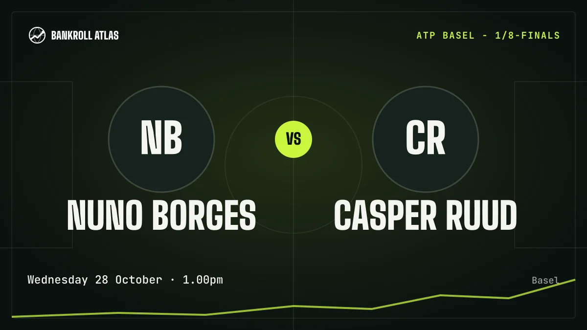 Nuno Borges – Casper Ruud · ATP · Wednesday 28 October · 1.00pm